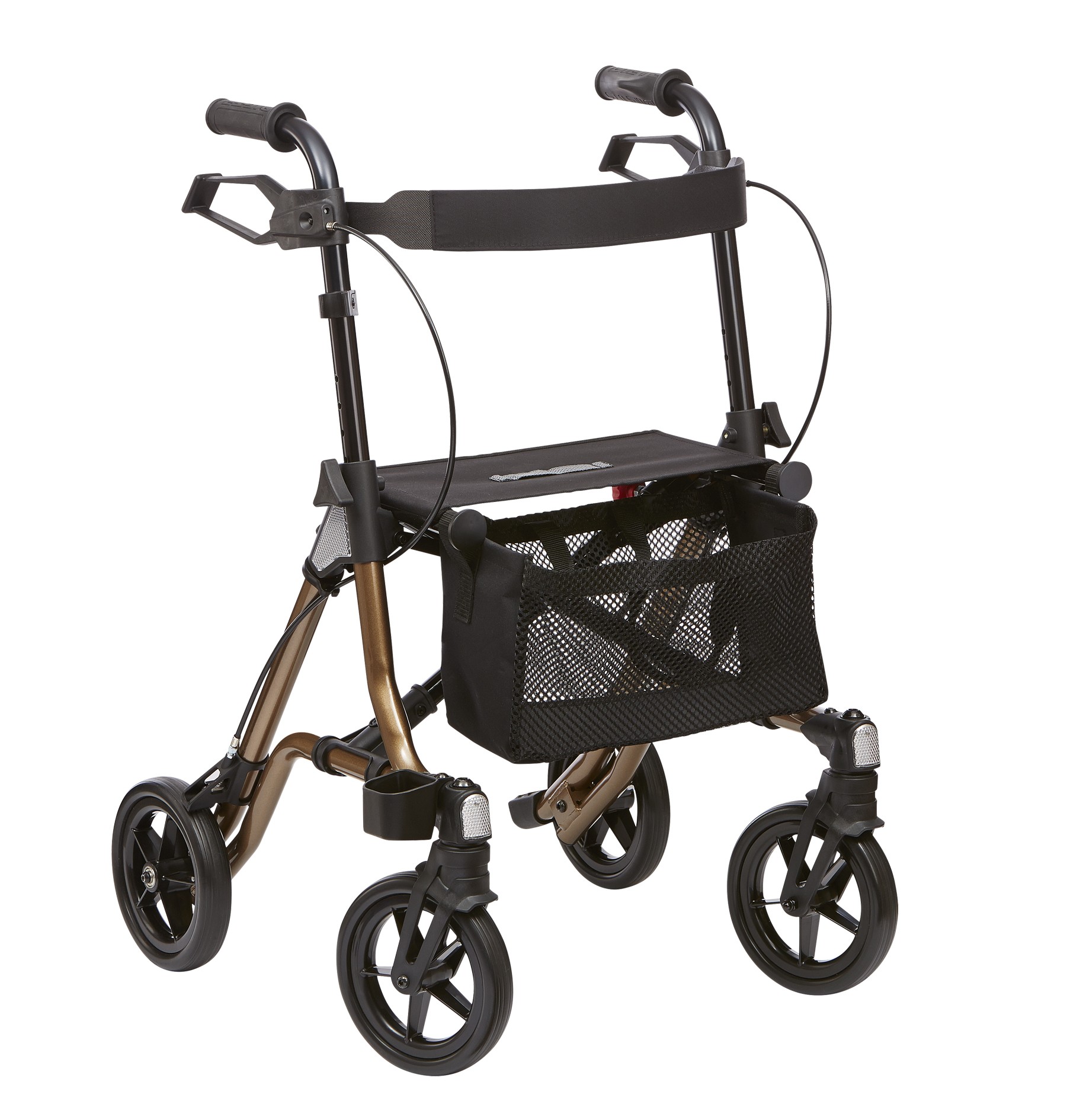 Dietz TAiMA S GT Leichtgewicht-Rollator faltbar und stabil nur 5-3 kg- neue Modellserie mit Einkaufsnetz- Rckenbgel- Gehstockhalter- Reflektoren und Lenkungsdmpfern- bis 150 kg