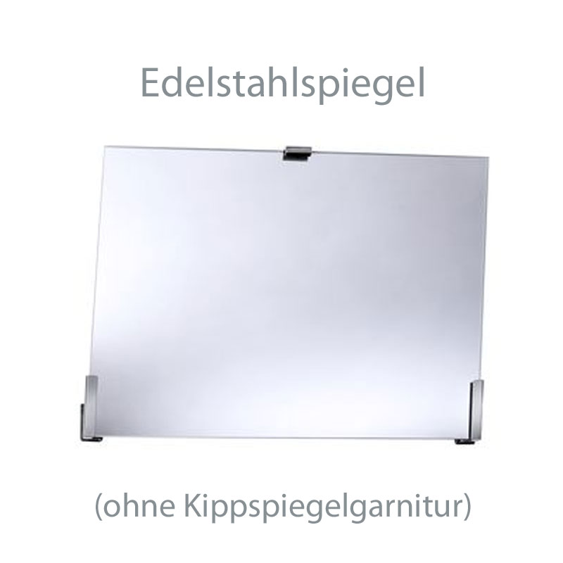 Edelstahlspiegel fr Kippspiegelgarnitur- zerrfrei und bruchsicher- 600x500x2mm