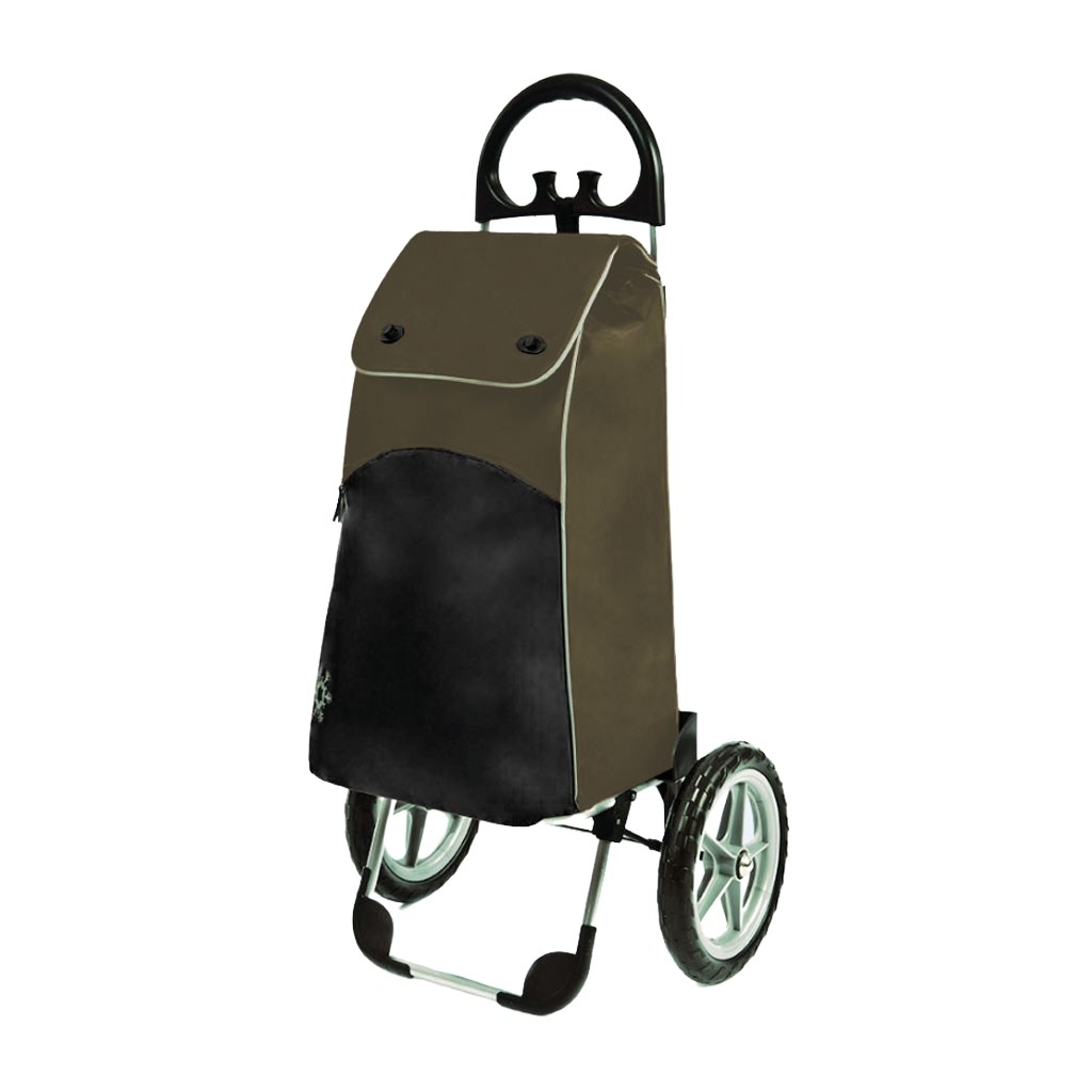 Einkaufshilfe Komfort- Shopper schwarz-olivbraun- Einkaufstrolley belastbar bis 30kg unter Alltagshilfen Shop > SUNDO
