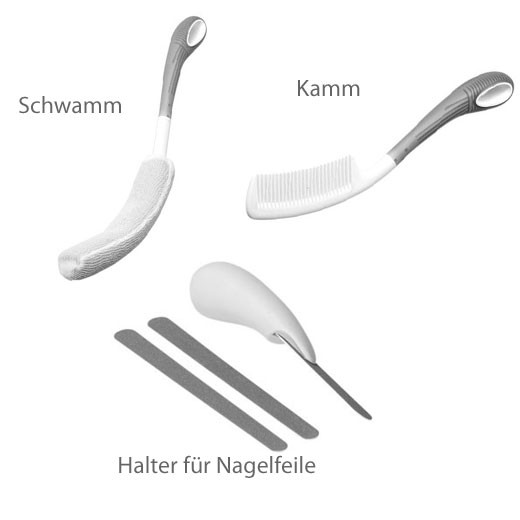 Etac Set Beauty Set Krperschwamm Kamm Universalhalter fr Nagelfeile unter Krperhygiene > Etac