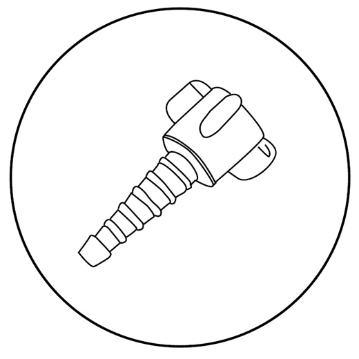 HUM Sauerstoff-Anschlusstlle- Konnektor