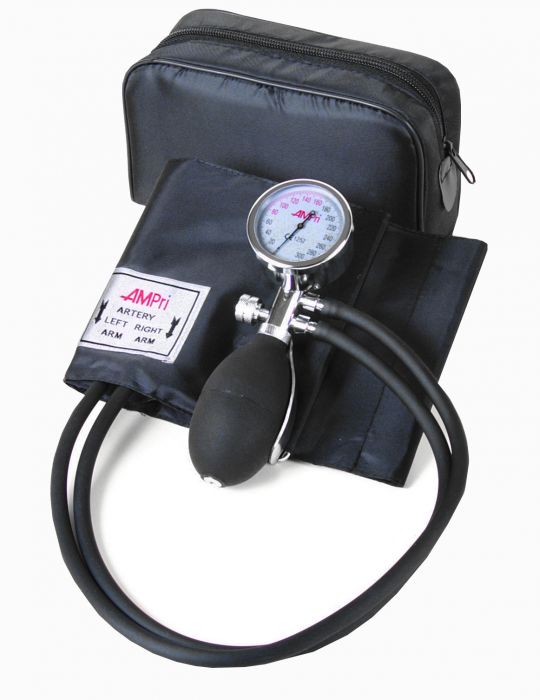 Med-Comfort Aneroid Blutdruckmessgerät- 2-Schlauch-System- Manschette schwarz