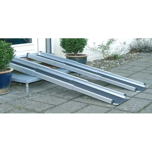 Mobilex Aluminium Rollstuhl-Teleskoprampe Alligator- 19 cm- versch- Lngen- bis 225 kg belastbar