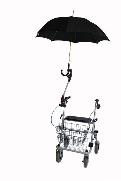 MPB Rollatorschirm-Halter ST 22-25 bei Regenwetter und als Schattenspender ideal (ohne Schirm) Kompletthalterung für Ihren Schirm unter Rollator Zubehör > MPB-Pieper > Rollator-Schirme