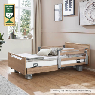 Pflegebett Regia Easy Switch mit Holzdekor   unter Pflege>Pflegebetten