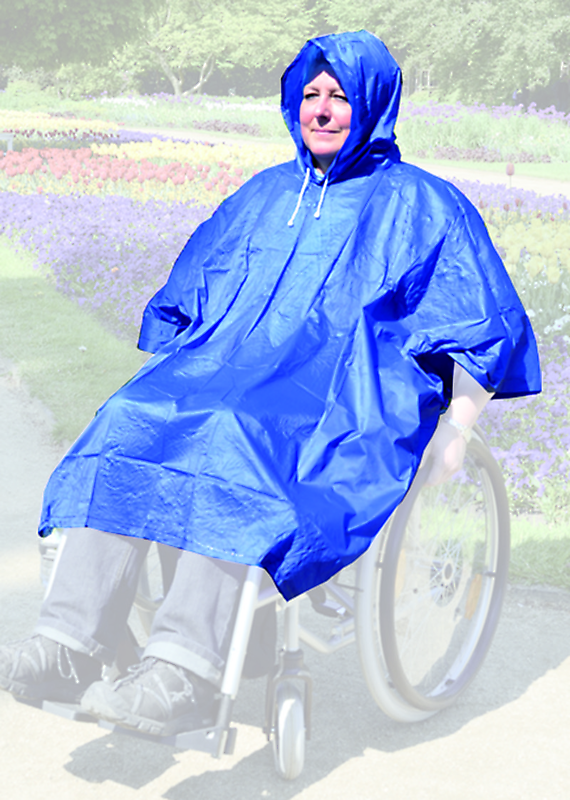 Regen Poncho Rainstar Easy einfacher Notfall-Regenponcho- für Rollstuhlfahrer unter Schlupfsäcke & Regencapes > Rollstuhl Zubehörteile > MPB-Pieper