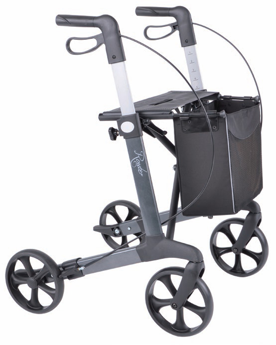 Rehasense Router Rollator- Leichtgewicht nur 6-8 kg- mit Einkaufstasche und Stockhalter unter Rollator (alle Modelle)