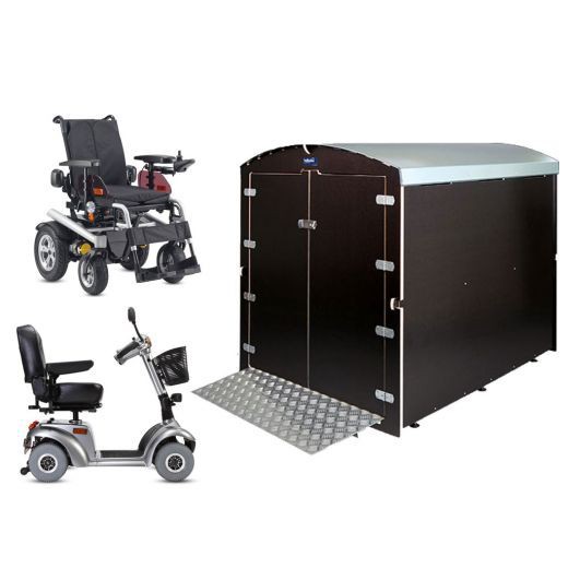 Rollabo XL- XXL (optional: XL Plus oder XXL Plus) Elektrorollstuhl Garagenbox echte Garage für Ihr Elektrofahrzeug unter Mini Garagen für Rollatoren und Rollstühle