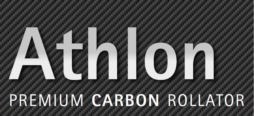 Rollator Athlon Premium Carbon-Rollator Large- Ferrari Rot mit Soft-Wheel Bereifung- nur 5-2kg- mit Einkaufstasche und Stockhalter unter Rollator (alle Modelle) > Rollator - Carbon