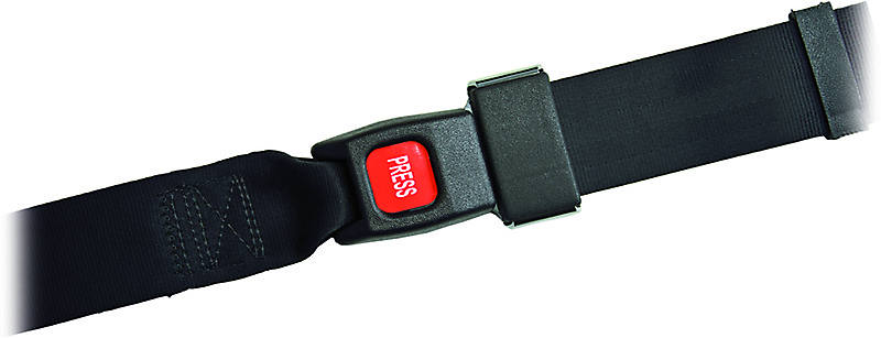 Sicherheitsgurt Sigu 3- Breite 50mm- Länge 165cm Kunststoffschloss mit Clip (rote Press-Taste)- 2-teilig