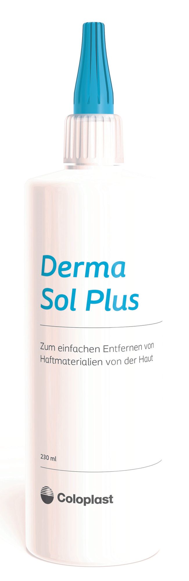 Sparset - 2 x Coloplast Derma Sol Plus 230ml Pflasterentferner inkl- 2 x Lohmann Vliwasoft Stomakompressen 10x10 (P-100)