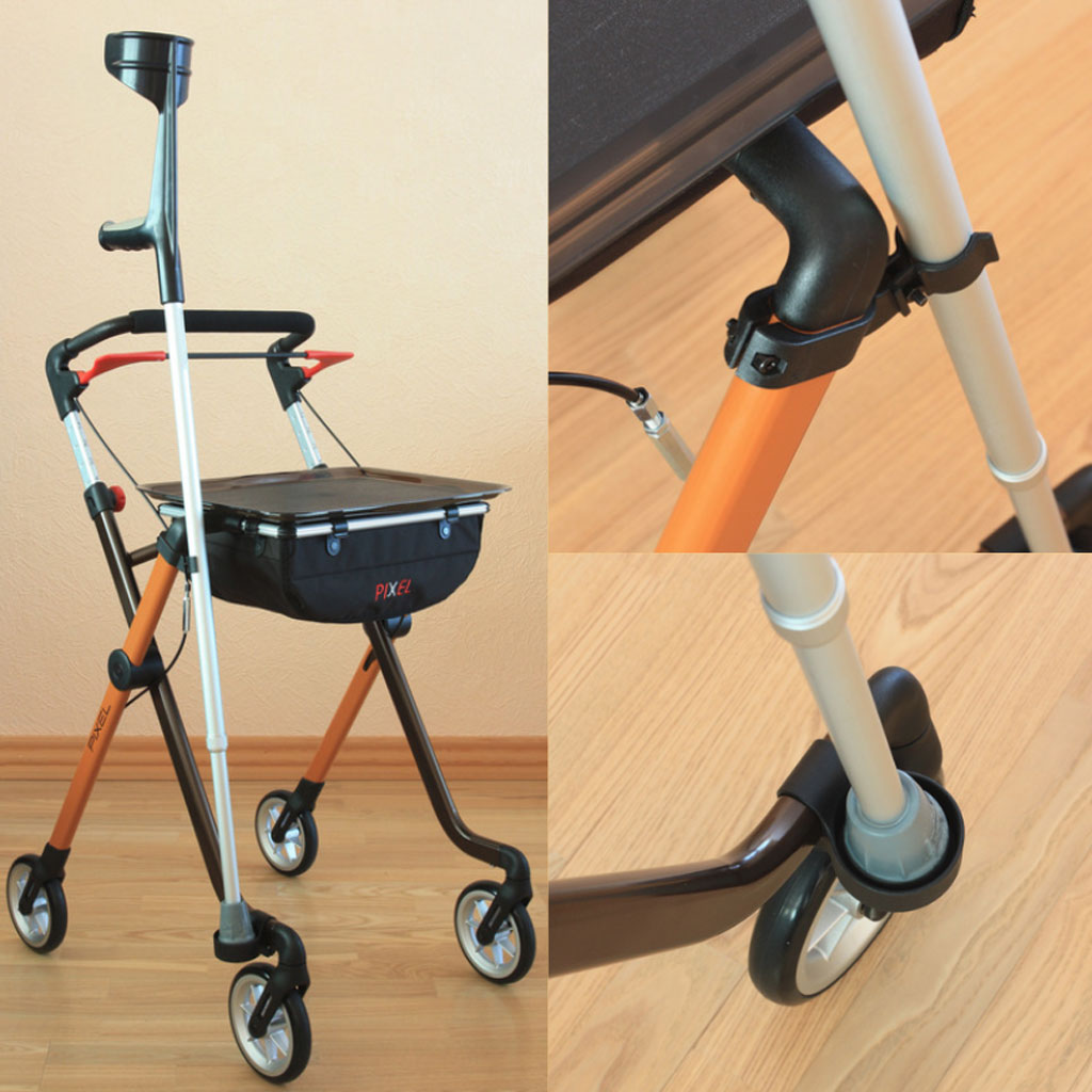 Stockhalter fr Rehasense Pixel Indoor Rollator