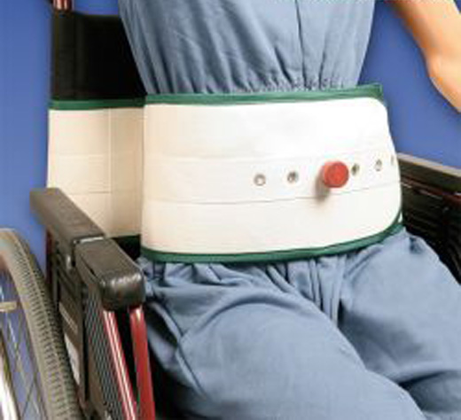 Stuhlfixation ohne Sitzhose von Biocare Patientensicherungssystem im Rollstuhl