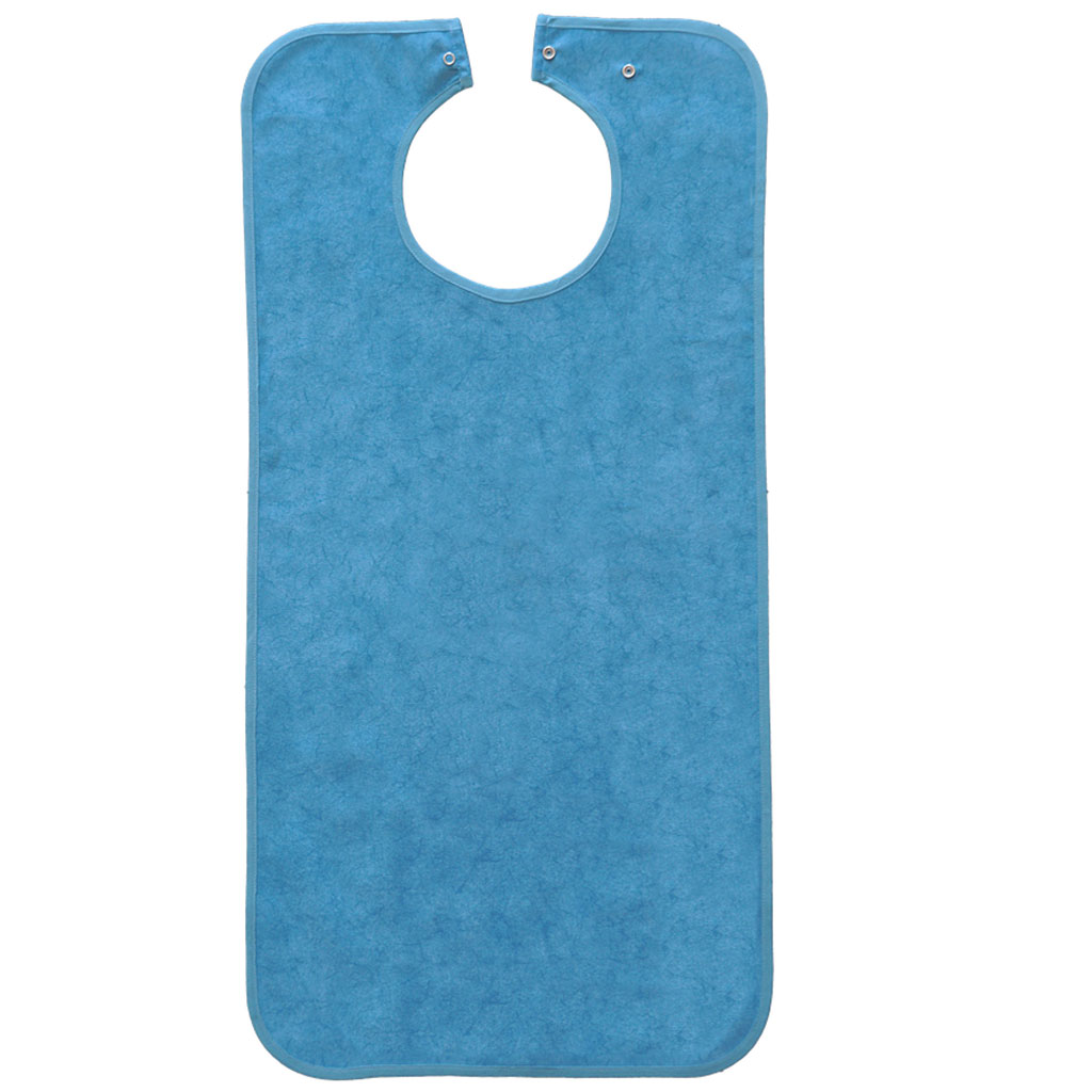 Suprima Ess-Schürze Polyester mit Druckknopfverschluss- batikblau unter Esshilfen und Trinkhilfen > Ess- und Trinkhilfen > Zubehör