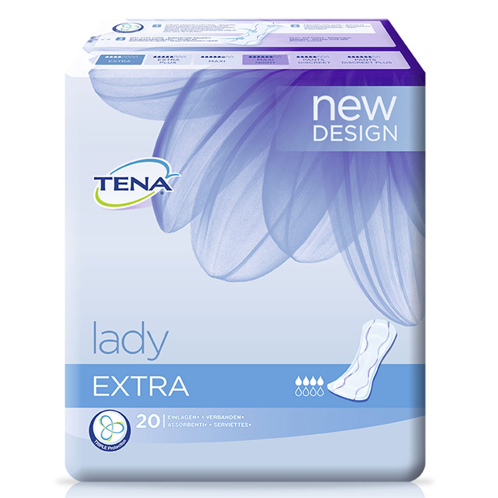 Tena Lady Extra (Karton 120 Stück) bei mittlerer Blasenschwäche unter Lady Einlagen > Tena Lady > Tena > Abo-Artikel