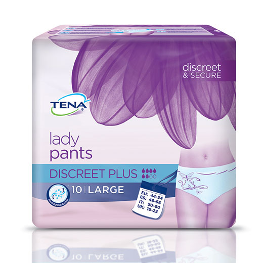 Tena Lady Pants Discreet Plus L (10 Stck) bei mittlerer bis starker Blasenschwche