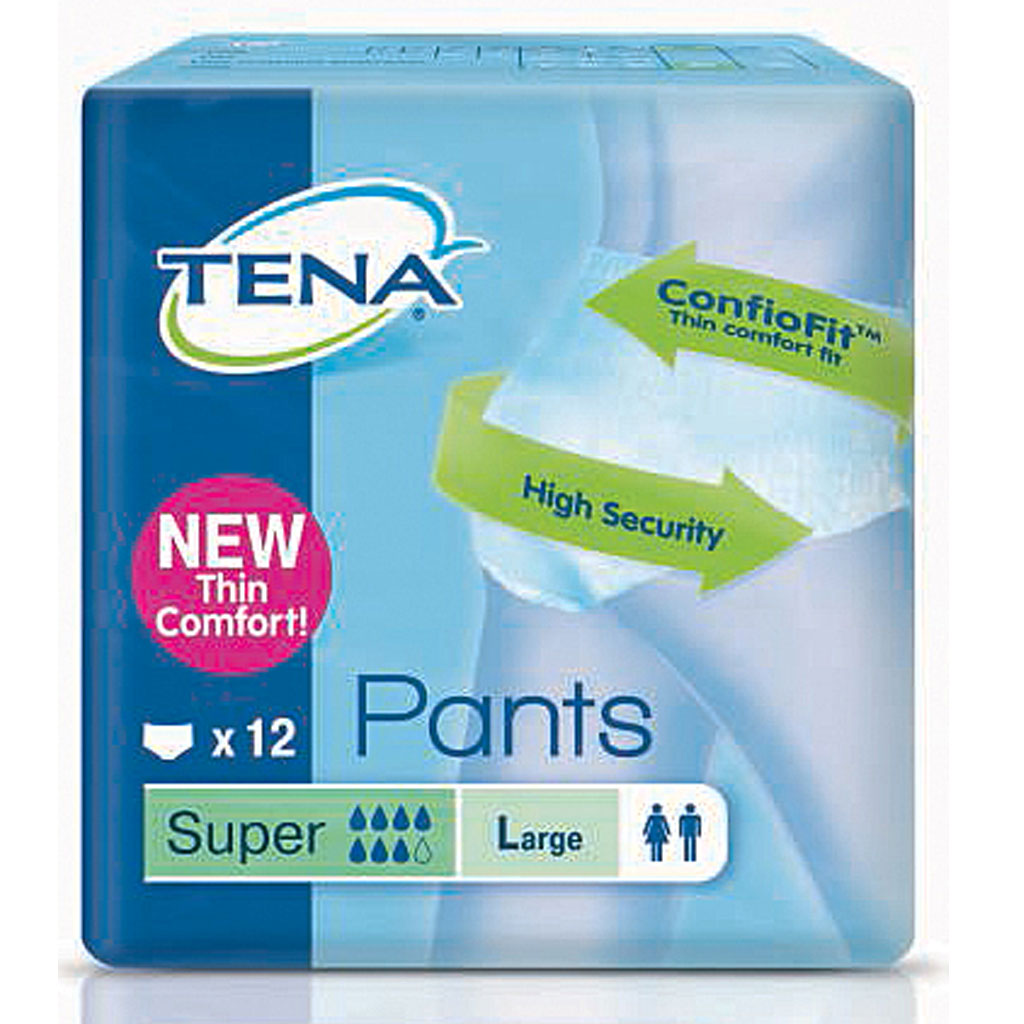 Tena Pants Super L ConfioFit ( 12 Stck ) bei mittlerer bis starker Blasenschwche unter Pants > Tena > Abo-Artikel