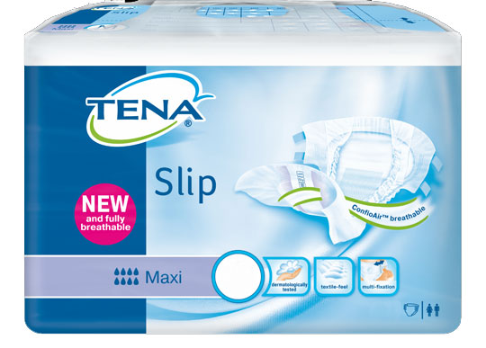 Tena Slip Maxi M ConfioAir (Karton 72 Stück) Windel für mittlere bis schwerste Inkontinenz unter Windelhosen > Tena