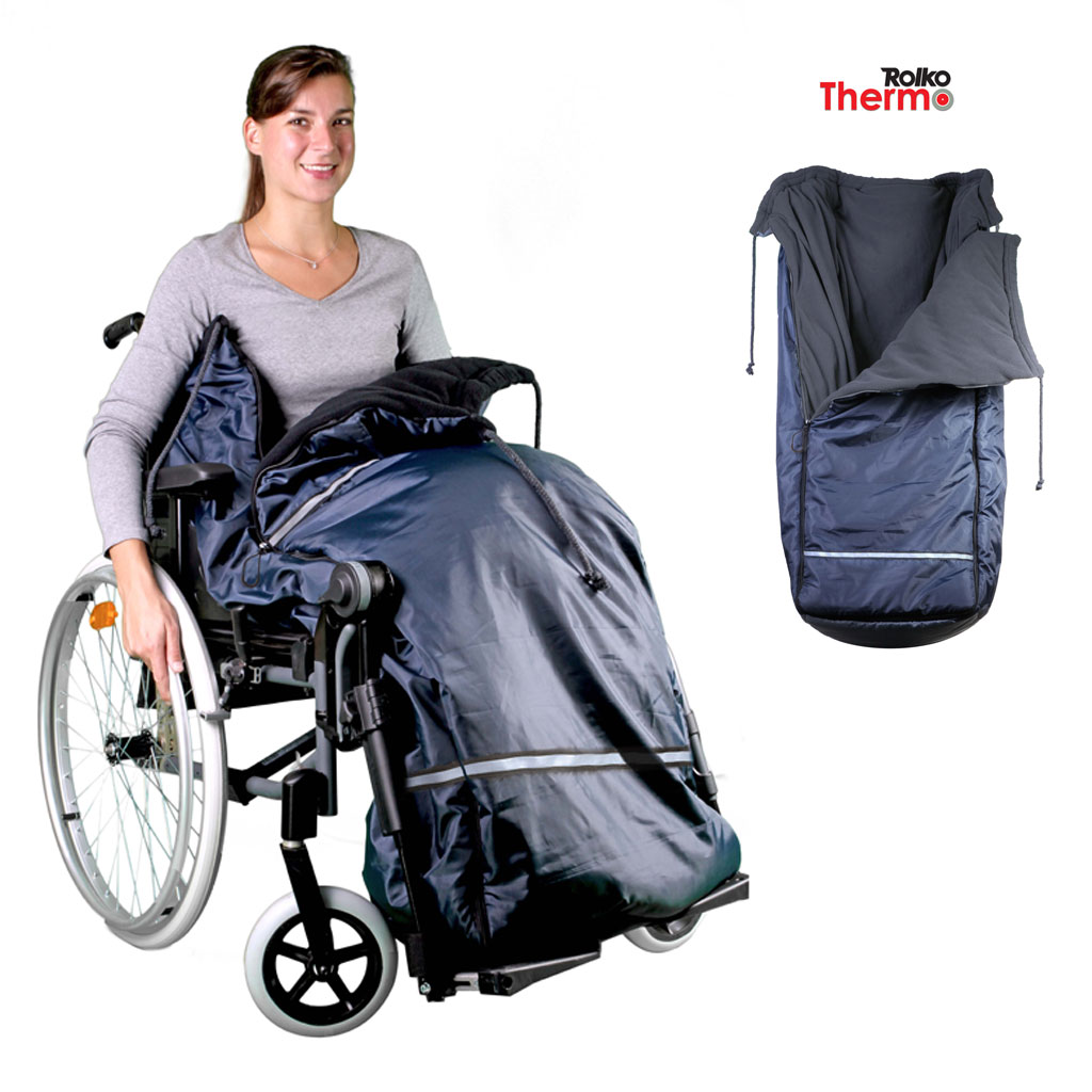 Thermo Rollstuhl Schlupfsack- Gr- M für Erwachsene bis Grösse 170cm- Innenfutter Polar-Fleece- wasserabweisendes Aussenmaterial
