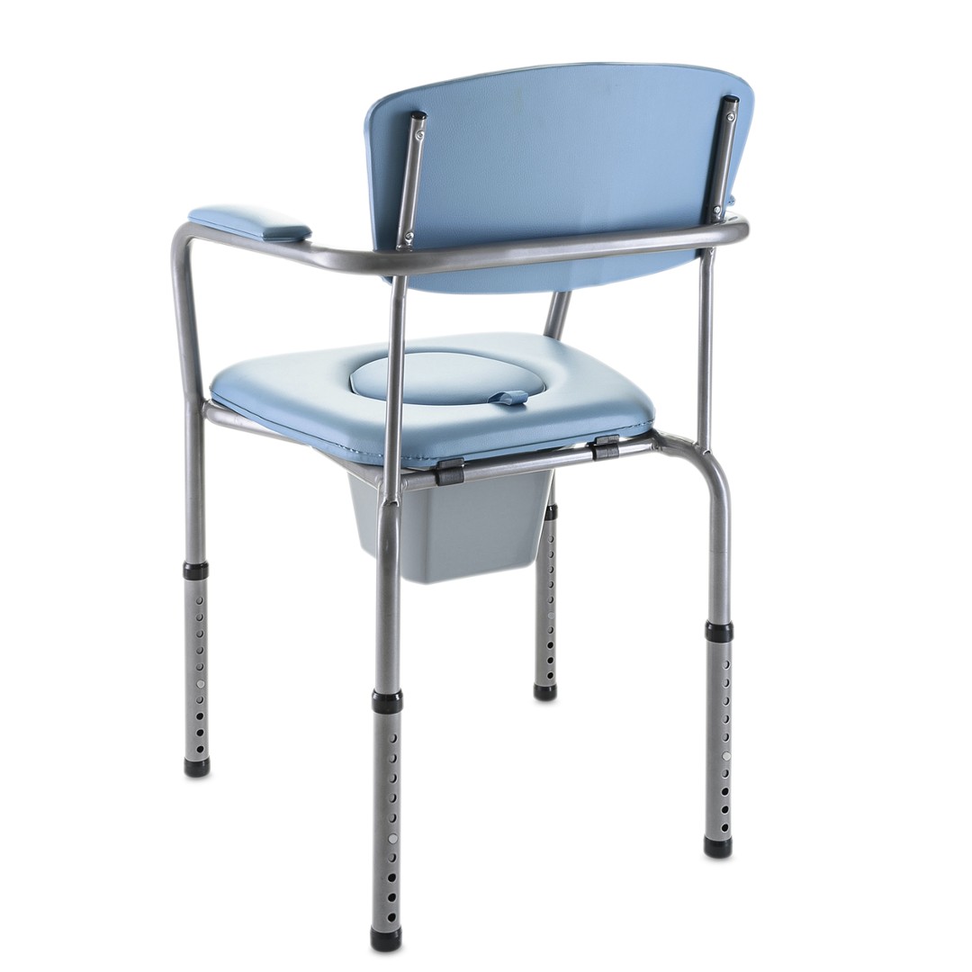 Toilettenstuhl H440 Omega Eco- feststehend- hhenverstellbar- lavendelblau- Sitzhhe verstellbar- Sitzbreite 45cm- bis 140kg unter Invacare